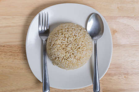 Cooked Brown Riceの写真素材