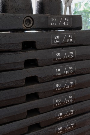 Iron Plates, Weight Training Equipmentの写真素材
