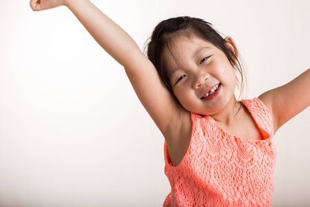 Child Stretching. Child Stretching in Morning Background