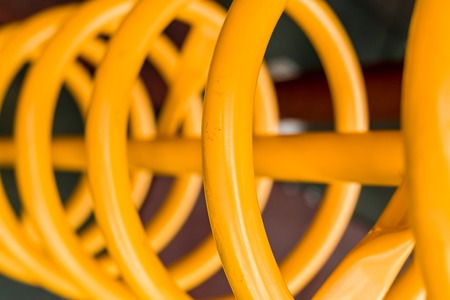 Yellow Spiral Abstract Backgroundの写真素材