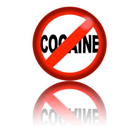 No Sign Cocaine 3D Renderingの写真素材