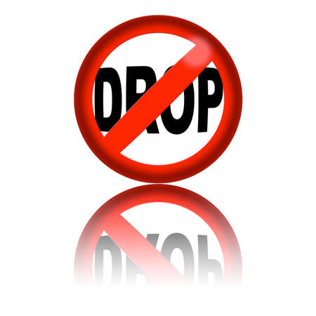 No Sign Drop 3D Renderingの写真素材