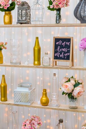 Wedding Setup with Decorationsの写真素材