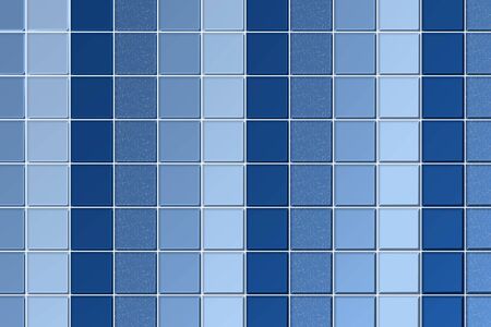Blue Tiles Background, 3D Renderingの写真素材