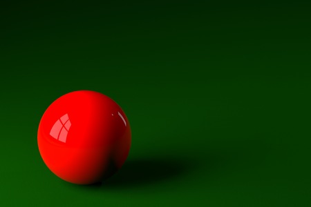 Snooker Balls on Snooker Table, 3D Renderingの写真素材