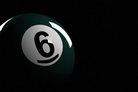 Pool Ball Number 6, 3D Renderingの写真素材