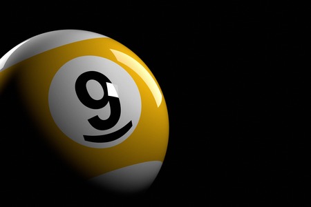 Pool Ball Number 9, 3D Renderingの写真素材