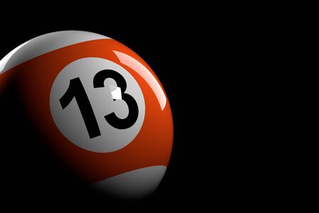 Pool Ball Number 13, 3D Renderingの写真素材