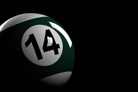 Pool Ball Number 14, 3D Renderingの写真素材