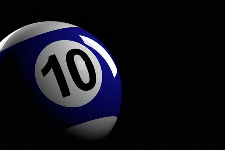 Pool Ball Number 10, 3D Renderingの写真素材