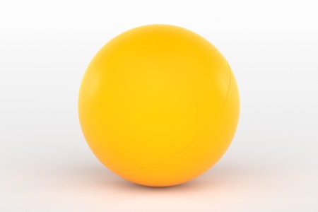 Table tennis Ball Isolated on White, 3D Renderingの写真素材