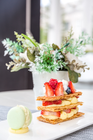 Mille Feuille, French Pastryの写真素材