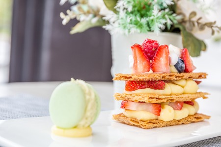 Mille Feuille, French Dessertの写真素材
