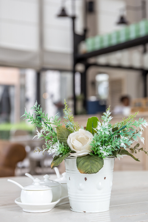 Table Setting in Restaurantの写真素材