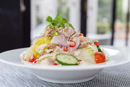 Tuna Salad with Fresh Vegetableの写真素材