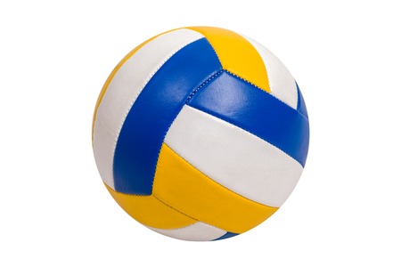 Volleyball Ball Isolated on White Backgroundの写真素材