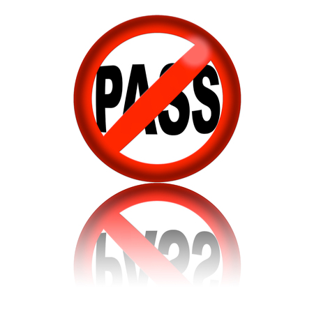 No Pass Sign 3D Renderingの写真素材