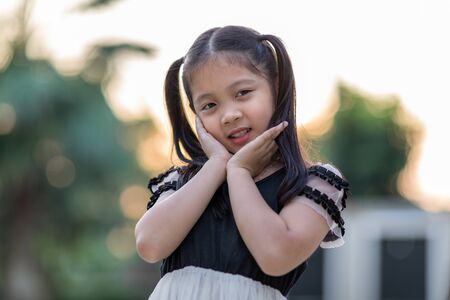 Smiling Asian Kidの写真素材