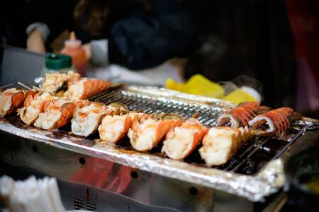 Freshly Grilled Lobsterの写真素材