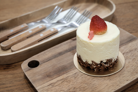 Strawberry Mousse Cake Dessertの写真素材
