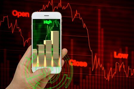 Risk and Opportunity Concept in Stock Market Investmentの写真素材