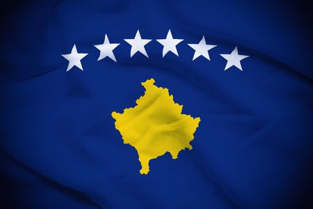 Kosovo Flagの写真素材
