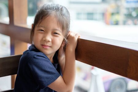 Smiling Asian child or kid in happy and joyful expression.の写真素材