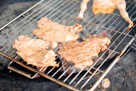 Grilled Pork, Street Foodの写真素材