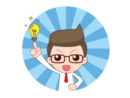 Businessman gets ideaのイラスト素材