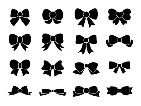 Set of Bows, ribbonsのイラスト素材