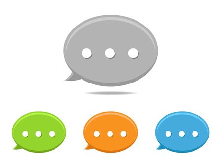 Round speech bubbles iconのイラスト素材