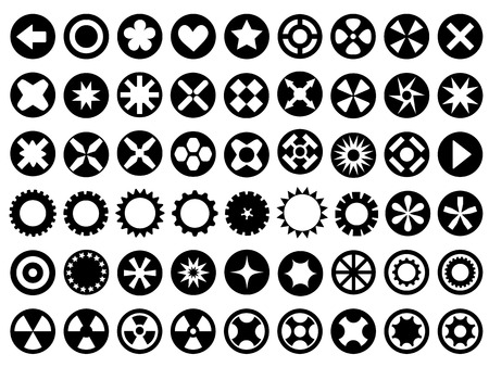 Set of circle iconsのイラスト素材