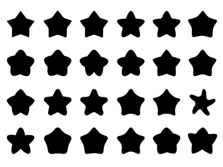 Cute star iconsのイラスト素材