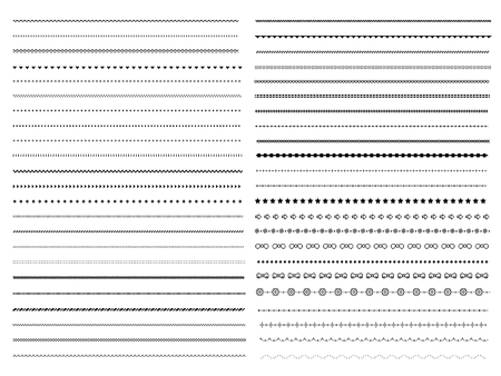 Set of pixel dividers design elements