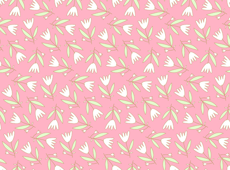 Seamless pattern with cute flowersのイラスト素材