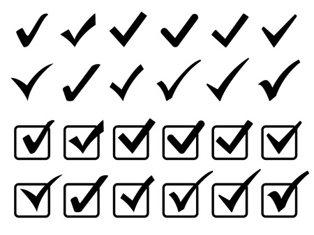 Checkmark icons setのイラスト素材