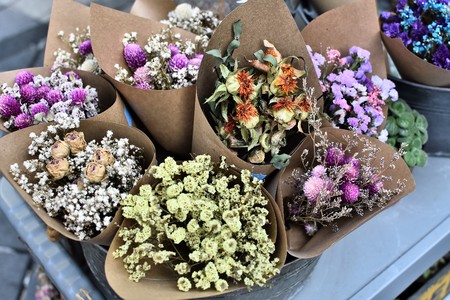 Packaged flowersの写真素材