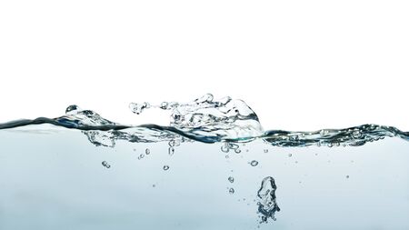 Abstract water wave splash isolated on white background.の写真素材