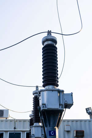 High voltage transformer with power supply station