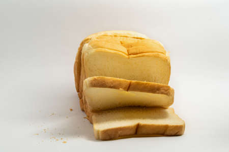 Sliced â€‹bread on a white background.