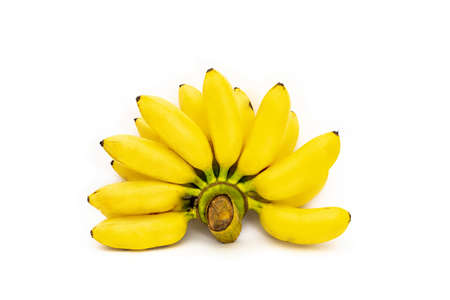 A bunch of bananas isolated from a white background.の写真素材