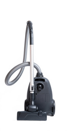 blue Vacuum Cleaner isolated on white backgroundの写真素材