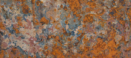 Old rusty plaque on isolate gold background