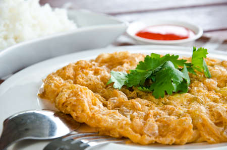 Omelet is popular food in Thailandの写真素材