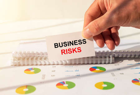 Business risks inscription words. Risk management and planning.の写真素材