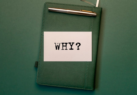 Why word inscription. Question with interrogation mark.の写真素材