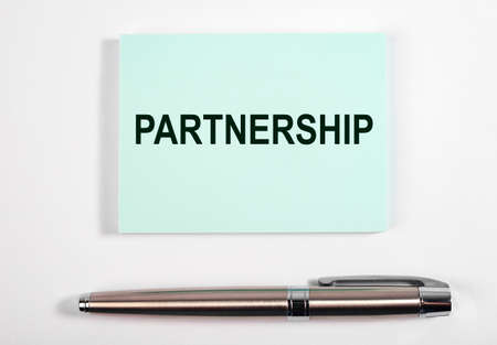 Parnership word, inscription. Collaboration and teamwork concept.の写真素材