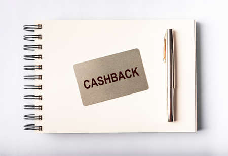 Cashback concept. Word, inscription on credit card.の写真素材