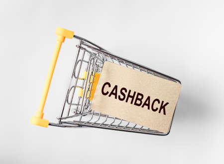 Cashback concept. Word, inscription on credit card.の写真素材