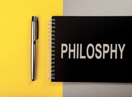 Word Philosophy on paper. Concept of life and thinking.の写真素材